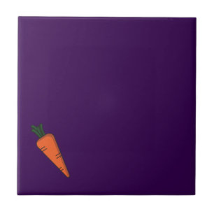 Niedliches Gemüsekarotter lila Muster Fliese