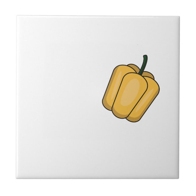 Niedliches Gemüsepaprika Fliese (Vorderseite)