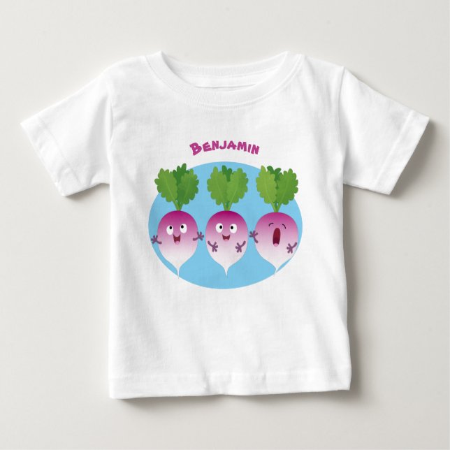 Niedliches Gemüsetrio mit Cartoon Baby T-shirt (Vorderseite)