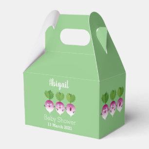 Niedliches Gemüsetrio mit Cartoon Geschenkschachtel