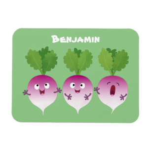 Niedliches Gemüsetrio mit Cartoon Magnet