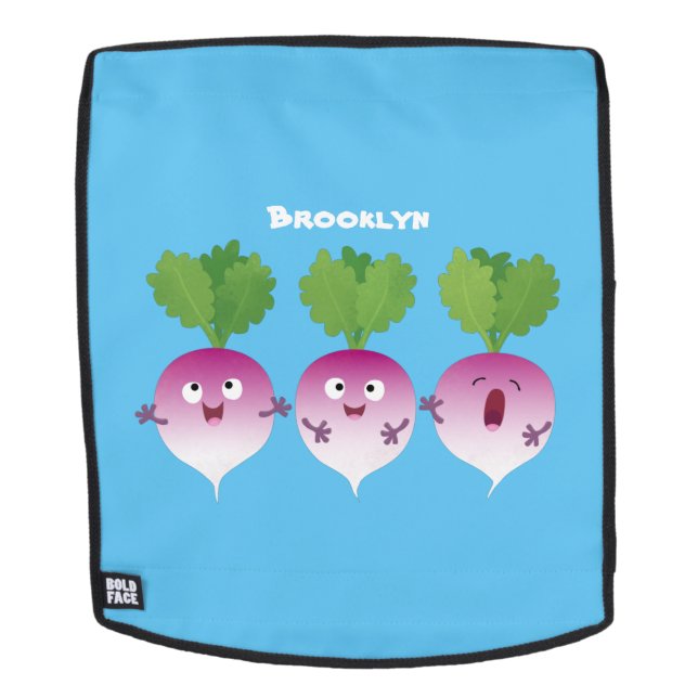 Niedliches Gemüsetrio mit Cartoon Rucksack (Abnehmbare Front)