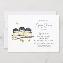 Niedliches Gender Neutral Chickadees Babydusche