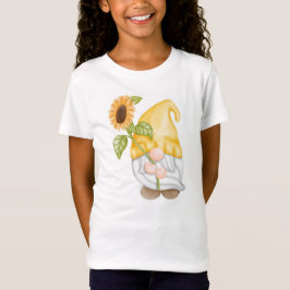 Niedliches Genom mit Sonnenblumen-T - Shirt