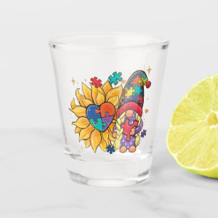 Niedliches Genom, Sonnenblumen und Herzautismus Be Schnapsglas