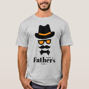 Niedliches Gentleman-Gesicht mit Hut, Sonnenblase, T-Shirt