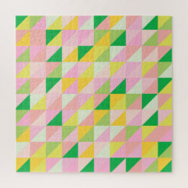 Niedliches geometrisches Muster in Frühjahrsfarben Puzzle