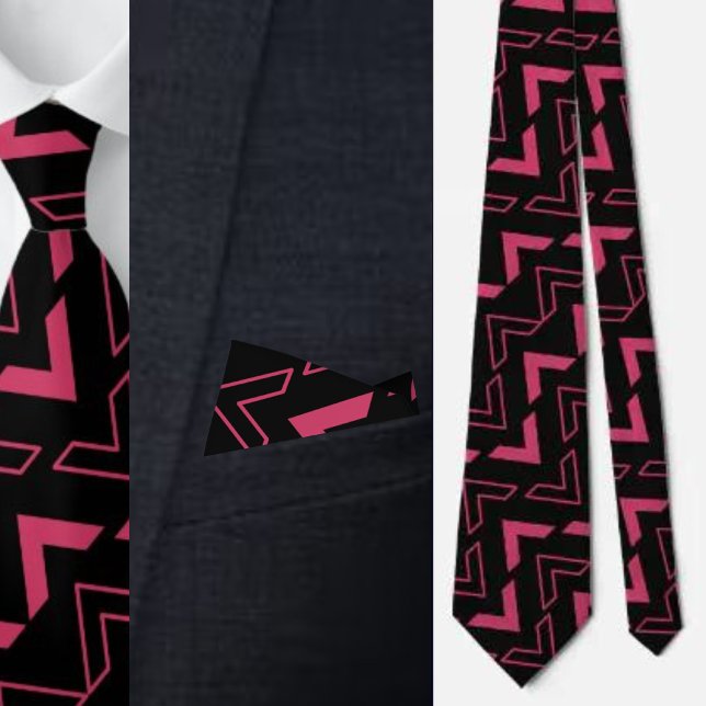 Niedliches geometrisches Muster Necktie Krawatte (Von Creator hochgeladen)