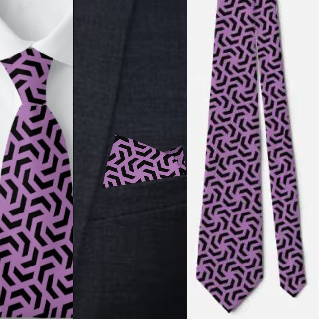 Niedliches geometrisches Muster Necktie Krawatte (Von Creator hochgeladen)