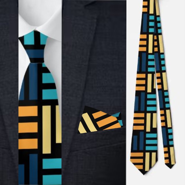Niedliches geometrisches Muster Necktie Krawatte (Von Creator hochgeladen)