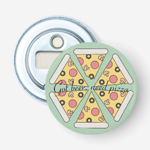 Niedliches geometrisches Pizza-Liebhaber-Bier Flaschenöffner