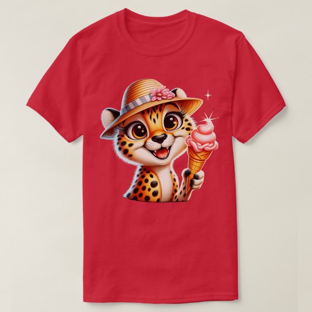 Niedliches Geparden-Leopardeneis Sommervillen 2 T-Shirt (Design vorne)