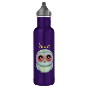 Niedliches Gepunktetes Owl Illustrationsfenster Edelstahlflasche