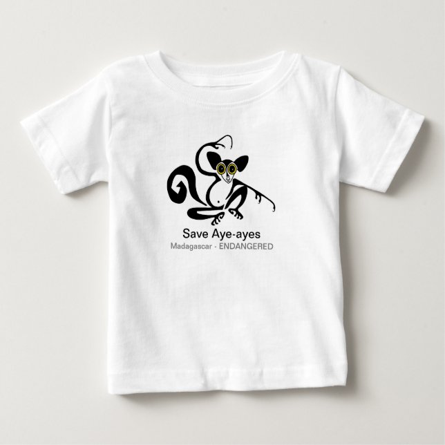 Niedliches Gerettet AYE - AYES - gefährdete Arten  Baby T-shirt (Vorderseite)