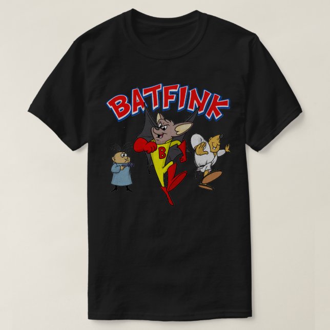 Niedliches Geschenk Batfink The Bat Superhero Cart T-Shirt (Design vorne)