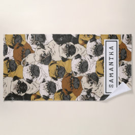 Niedliches Geschenk für Hunde Lover Hunde Mama/Vat Strandtuch