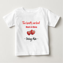 Niedliches Geschenk für Schwestern oder Brüder, Ge Baby T-shirt