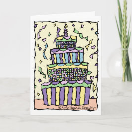 Niedliches Geschlecht neutrale Unisex Happy Birthd Karte