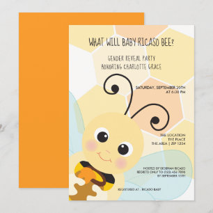 Niedliches Geschlecht zeigt auf, was Babydusche se Einladung