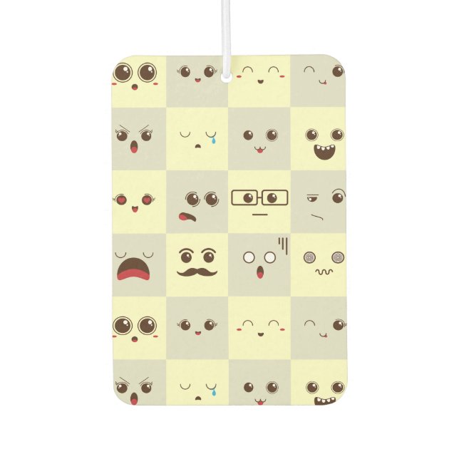 Niedliches Gesicht Autolufterfrischer (Vorderseite)