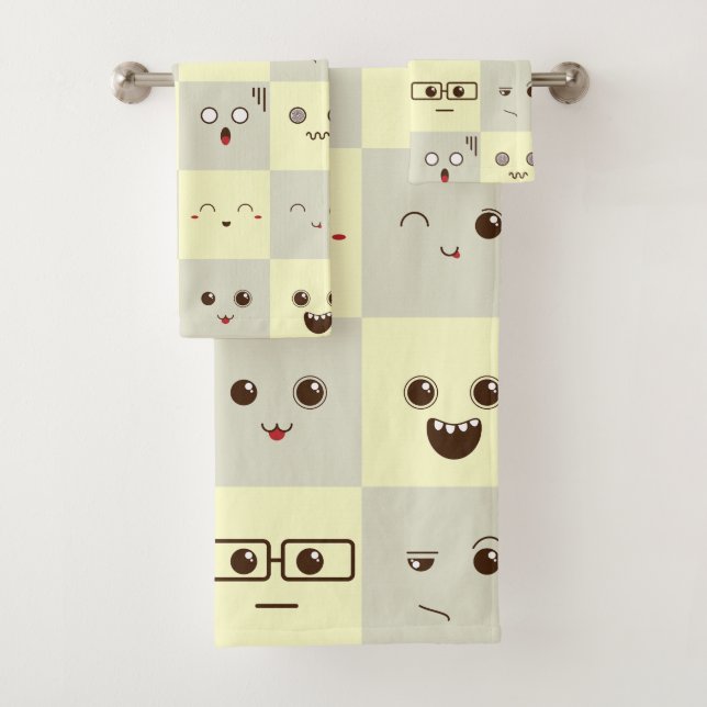 Niedliches Gesicht Badhandtuch Set (Insitu)