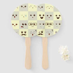 Niedliches Gesicht Fächer