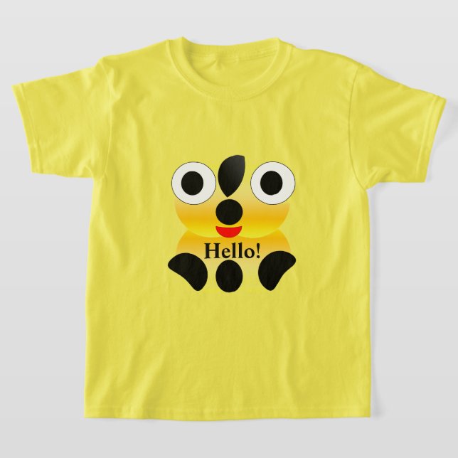 Niedliches Gesicht Hallo Kid T - Shirt (Ablage )