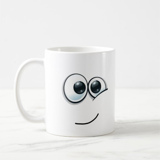 Niedliches Gesicht Kaffeetasse (Links)