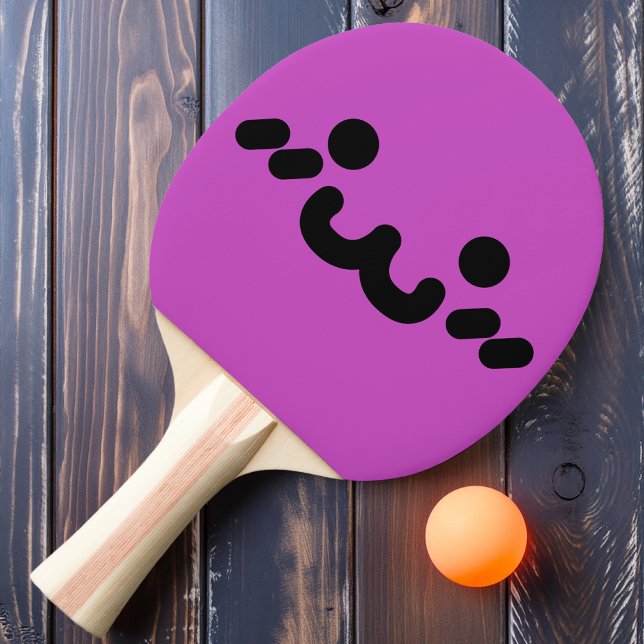 Niedliches Gesicht Lila Ping Pong Paddle Tischtennis Schläger (Von Creator hochgeladen)