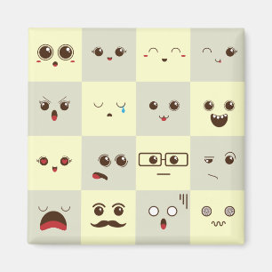 Niedliches Gesicht Magnet