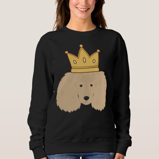 Niedliches Gesichtsfeld mit Krone Sweatshirt (Vorderseite)