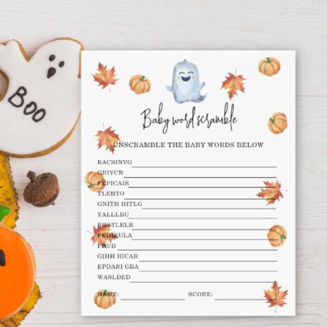 Niedliches Gespenst - Baby Word Scramble (Von Creator hochgeladen)