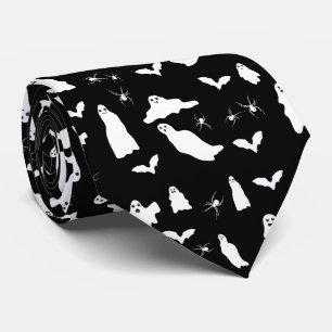 Niedliches Gespenst, Fledermäuse & Spieglein Hallo Krawatte