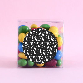 Niedliches Gespenst, Fledermäuse & Spieglein Hallo Runder Aufkleber