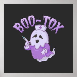 Niedliches Gespenst mit Botox-Injektion Funny Spoo Poster