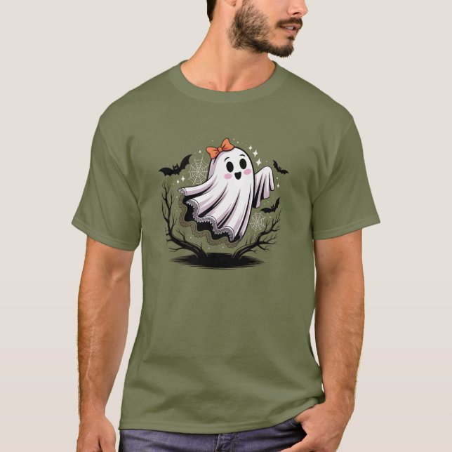 Niedliches Gespenst mit Bow-Spitze - Spookes Hallo T-Shirt (Vorderseite)