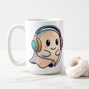Niedliches Gespür für Musik mit Kopfhörer Kaffeetasse
