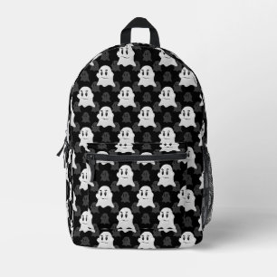Niedliches Ghost-Block Schwarz-weißes Druckdesign- Bedruckter Rucksack