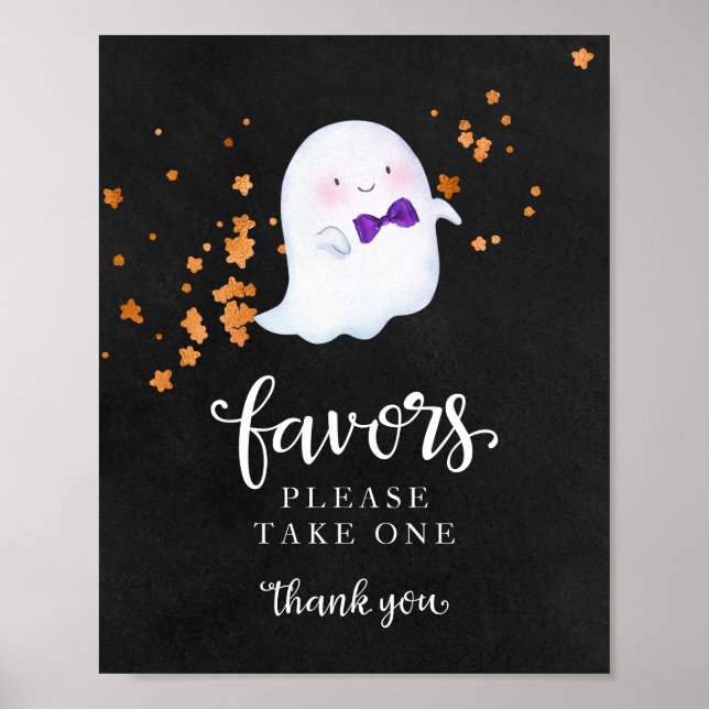 Niedliches Ghost Halloween Girl Baby Duwer Favorit Poster (Vorne)