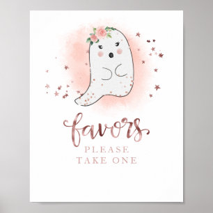 Niedliches Ghost Halloween Girl Baby Duwer Favorit Poster