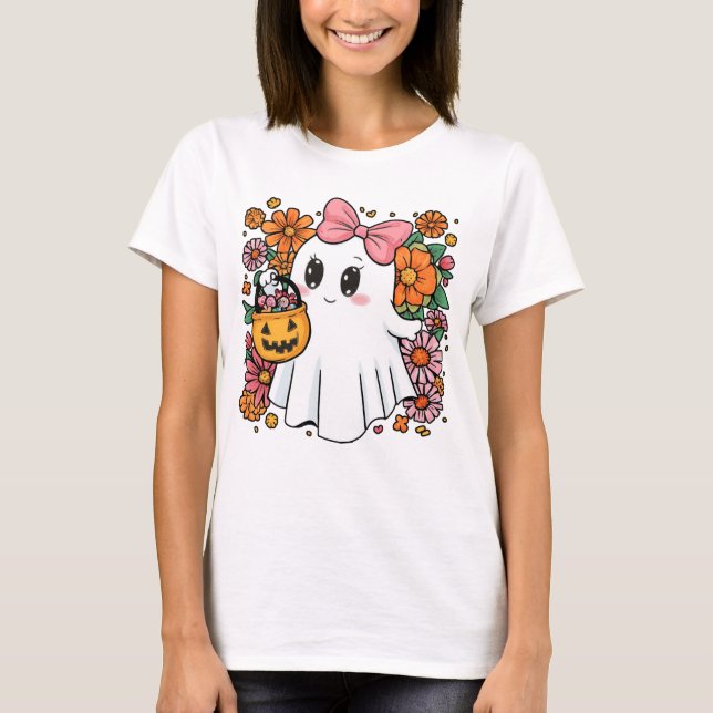 Niedliches Ghost Halloween Hemd Spooky Geschenk fü T-Shirt (Vorderseite)