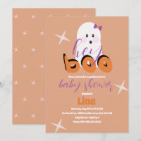 Niedliches Ghost Halloween Kinderdusche Retro-Skri