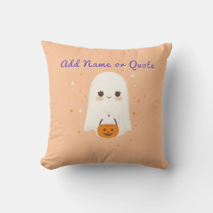 Niedliches Ghost Halloween-Kissen - bearbeitbarer Kissen