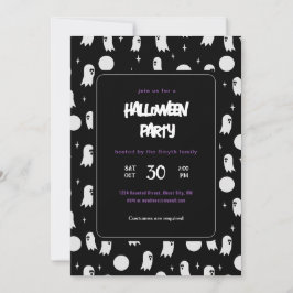 niedliches Ghost-Halloween-Party Einladung