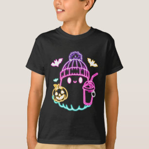 Niedliches Ghost-Kaffeekochen heißes Halloween T-Shirt