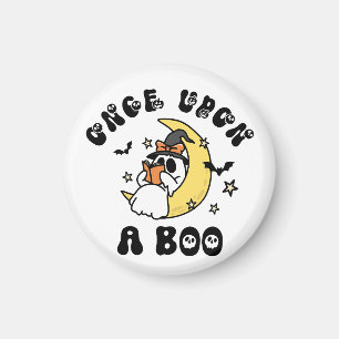 Niedliches Ghost-Lesen einmal auf einem Bootvorgan Magnet