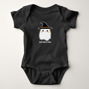 Niedliches Ghost mit Personalisiertem Text Baby Strampler