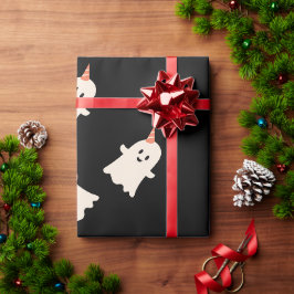 Niedliches Ghost-Muster Halloween-Thema Wrapping P Geschenkpapier