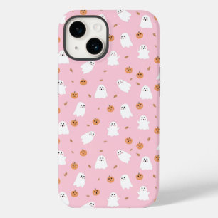 Niedliches Ghost-Pink-Pink-Halloween-Muster Case-Mate iPhone 14 Hülle