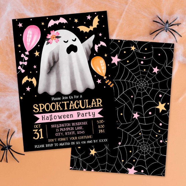 Niedliches Ghost Spooktacular Kids Halloween-Party Einladung (Cute Ghost Spooktacular Kids Halloween Party Invitation)